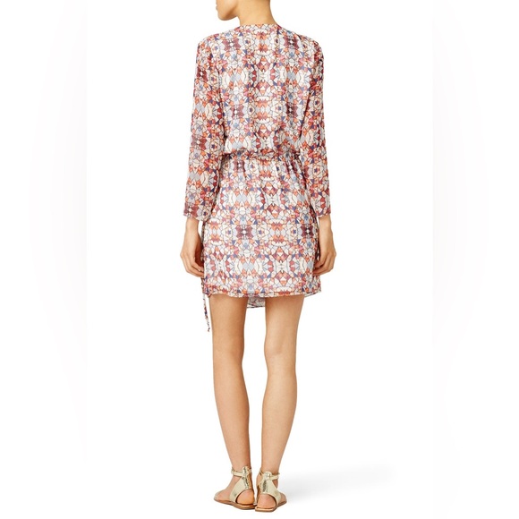 Waverly Grey Stained Glass Mini Wrap Dress - Size 2 - Picture 2 of 13